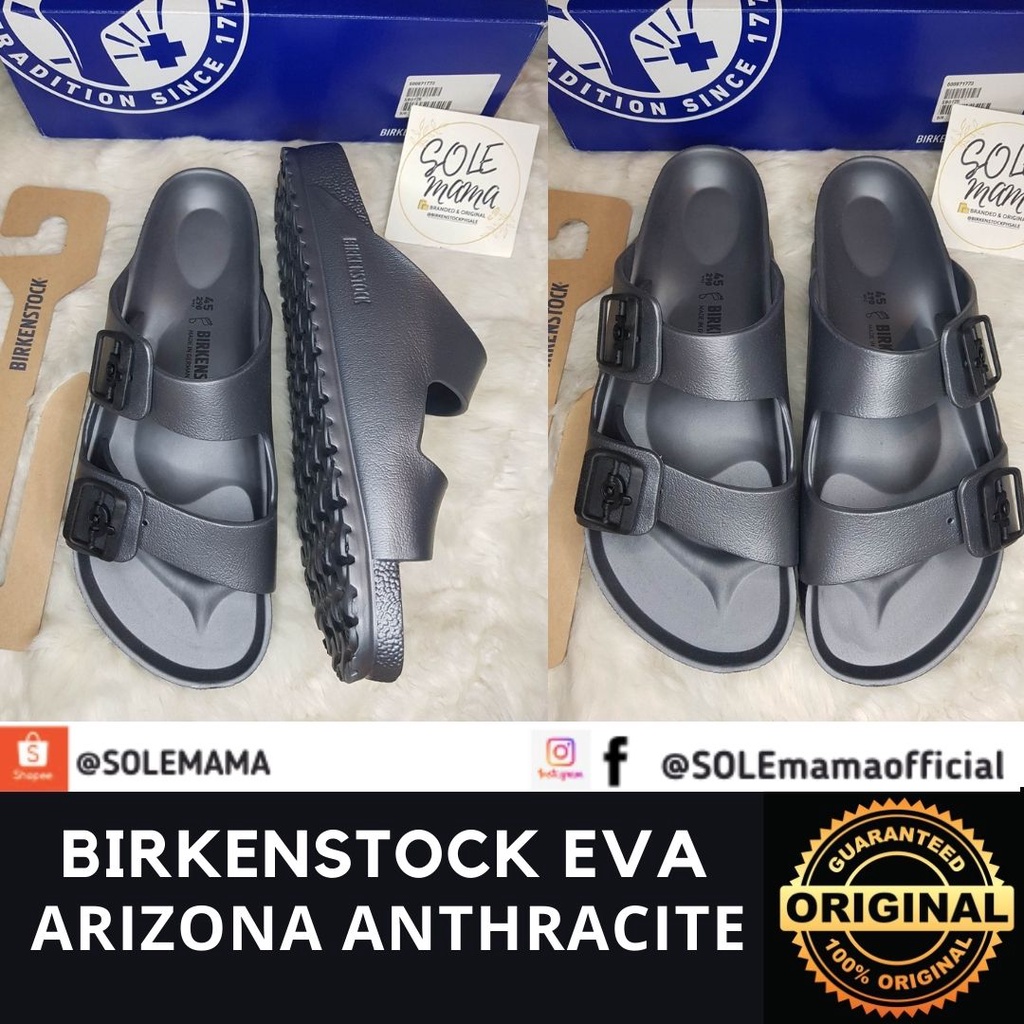 birkenstock metallic anthracite eva