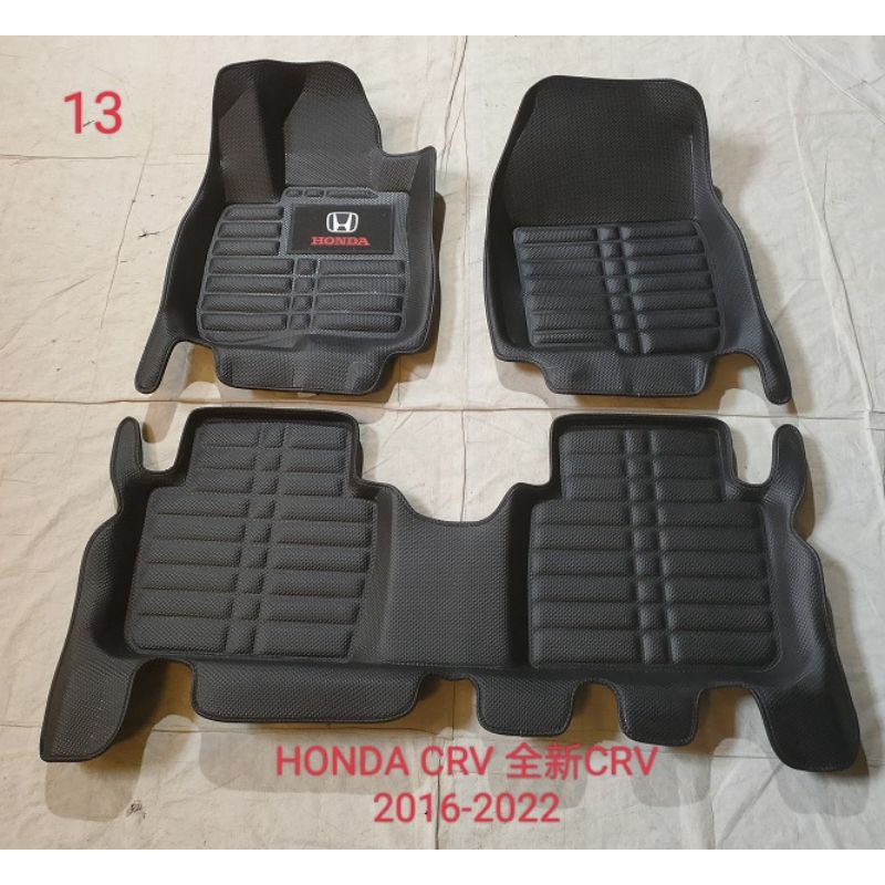 Honda CRV 2016 to 2022 Premium Diamond PVC Leather Deep Dish Matting