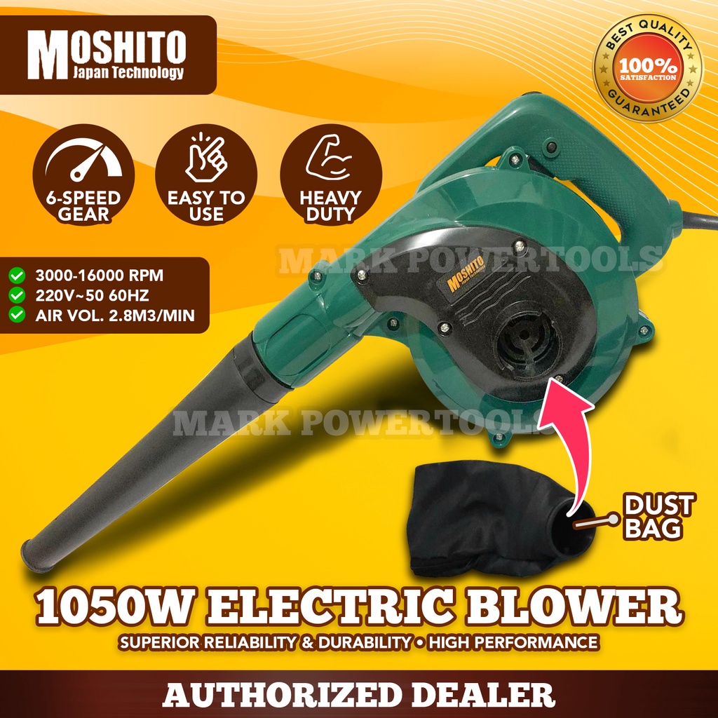 MOSHITO Electric Blower Vacuum Variable Speed 1050W HEAVY DUTY Shopee
