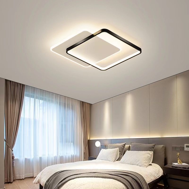 Nordic Tricolor LED Dimming Ceiling Light Bedroom Center Light Ceiling ...