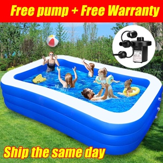 Inflatable Swimming Pool Thickened Family Lounge Pool for Kids Adult Outdoor With Air Pump mcdshop6