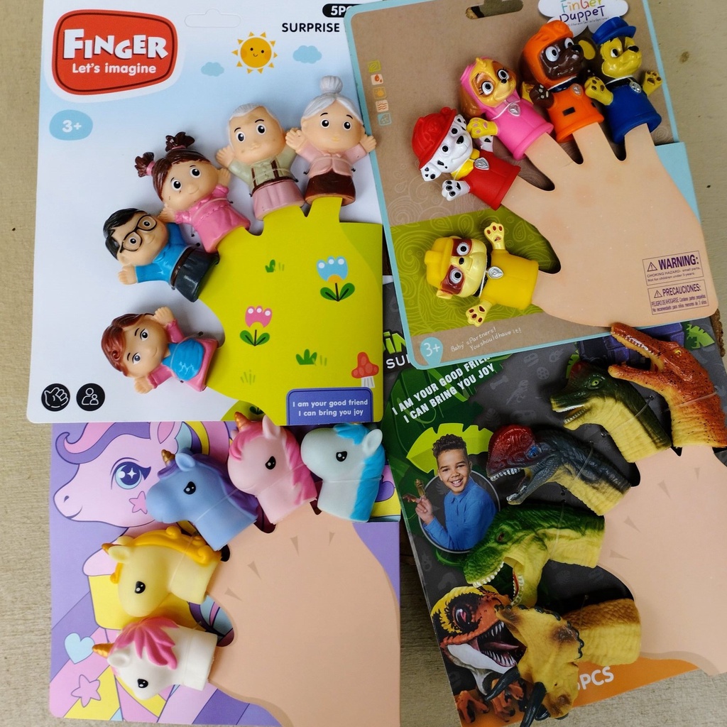 Finger Puppets Toys Unicorn Finger Family Dinosaurs PAW patr0L Shopee