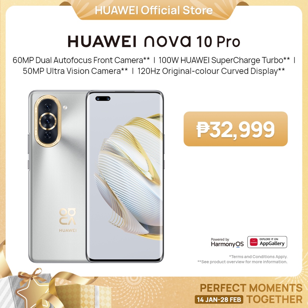 HUAWEI nova 10 Pro Smartphone | 8+256GB | 60MP Dual Autofocus Front ...