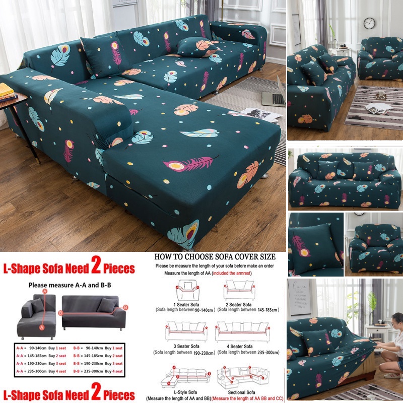 sofa cover strechable Elastic Sofa Cover L shape sofa covers 1 2 3 4