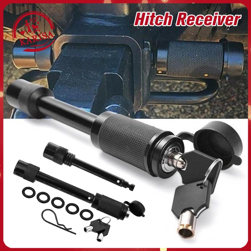 5/8 Inch Hitch Receiver Black Tow Hitch Lock With Keys for RV Truck