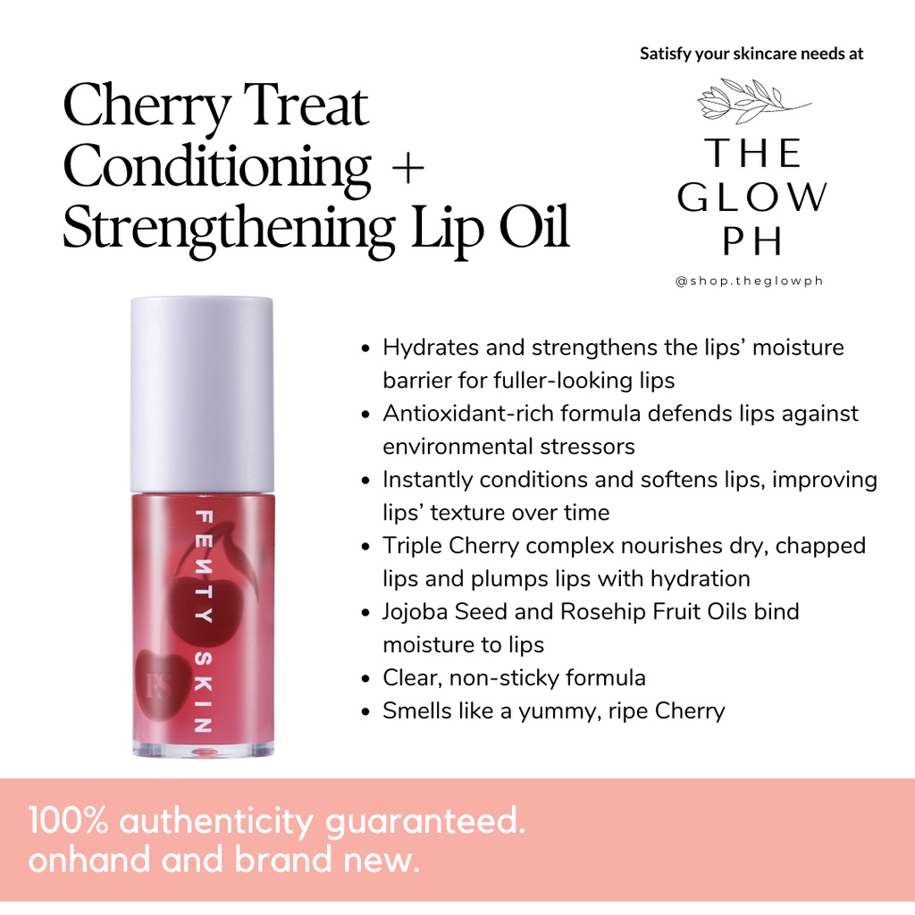 Fenty Skin Cherry Treat Conditioning + Strengthening Lip Oil 5.6ML