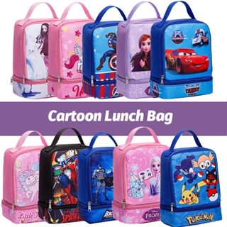 Large-capacity Cartoon Lunch Bag for Kids Boys Girls Thermal Student Bento Box Bag Waterproof Double-Layer Portable School Lunch Box bag