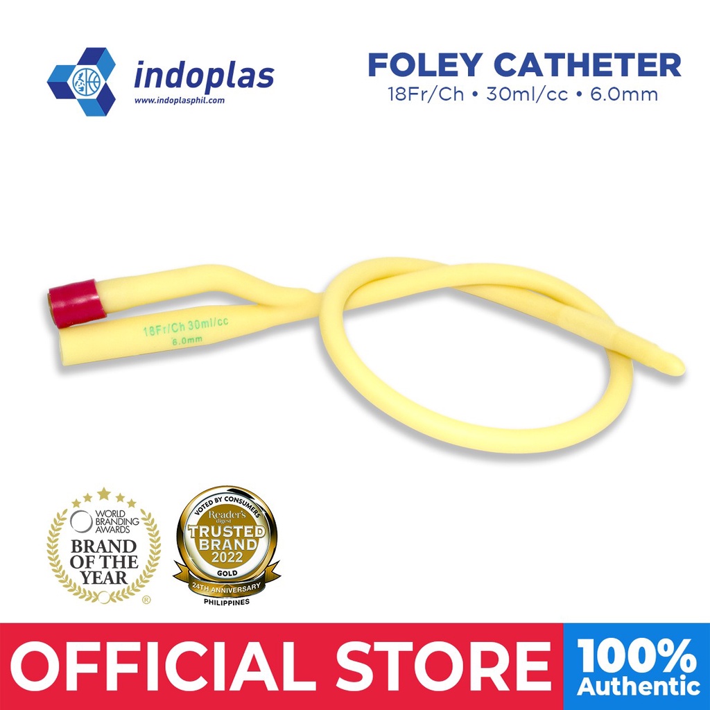 Indoplas Foley Balloon Catheter FR18 Box of 10 Shopee Philippines