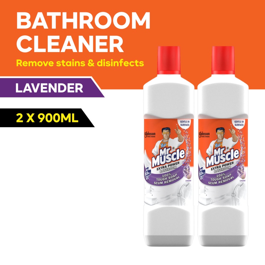 Mr. Muscle Extra Power Bathroom Cleaner Lavender 900ml Twin Shopee