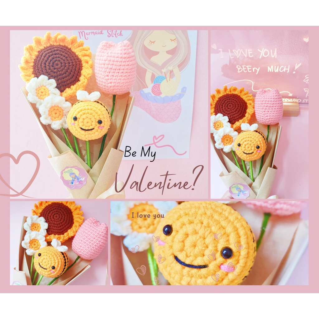 CROCHET BOUQUET FLOWER SET Shopee Philippines