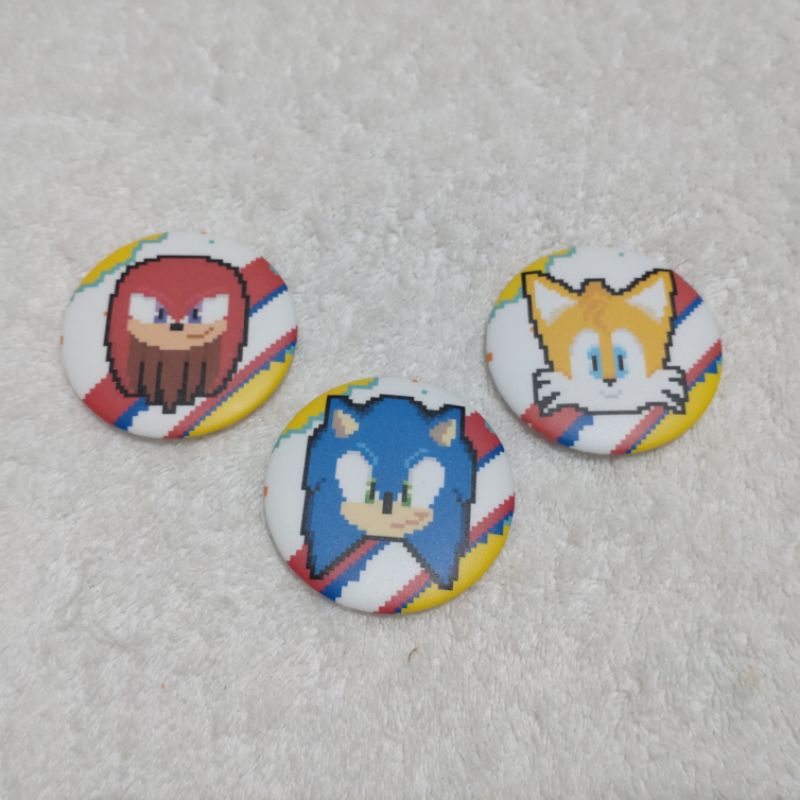 Pixel Sonic Button Pin | Shopee Philippines