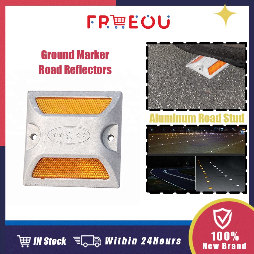 Aluminum Ground Marker Road Reflectors 100*100mm Highway Underground ...