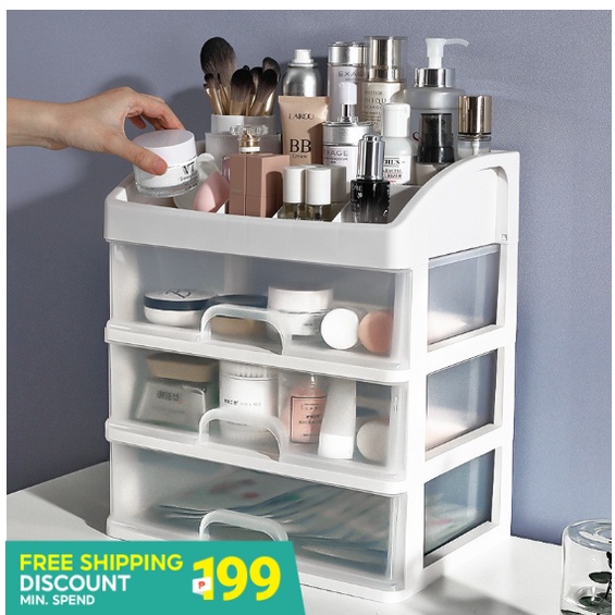 4layer cosmetic box with drawer plastic storage box Shopee Philippines