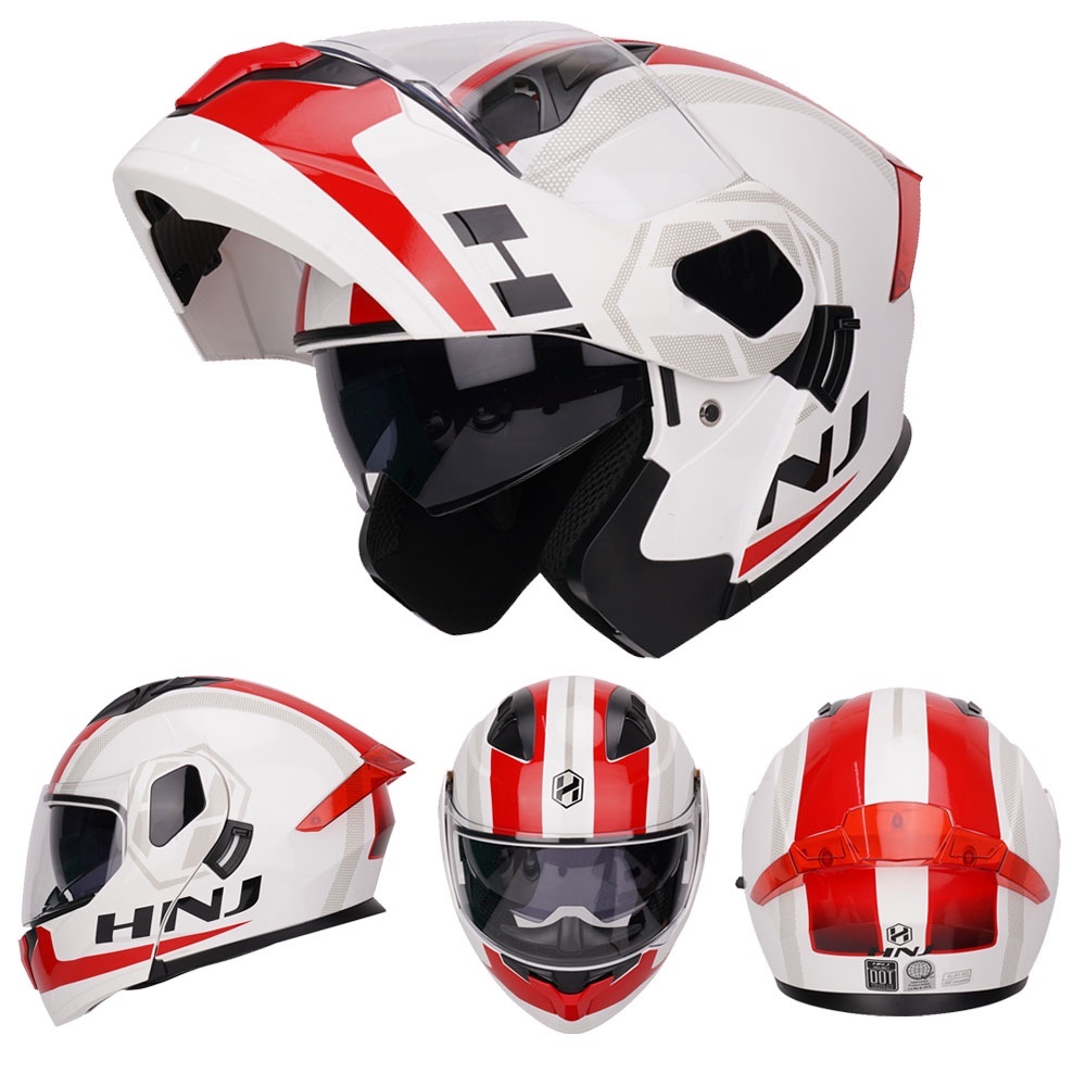 HNJ 937 W/D Modular Helmet For Motorcycle Helmet With Icc Dual Visors Helmet Shopee Philippines