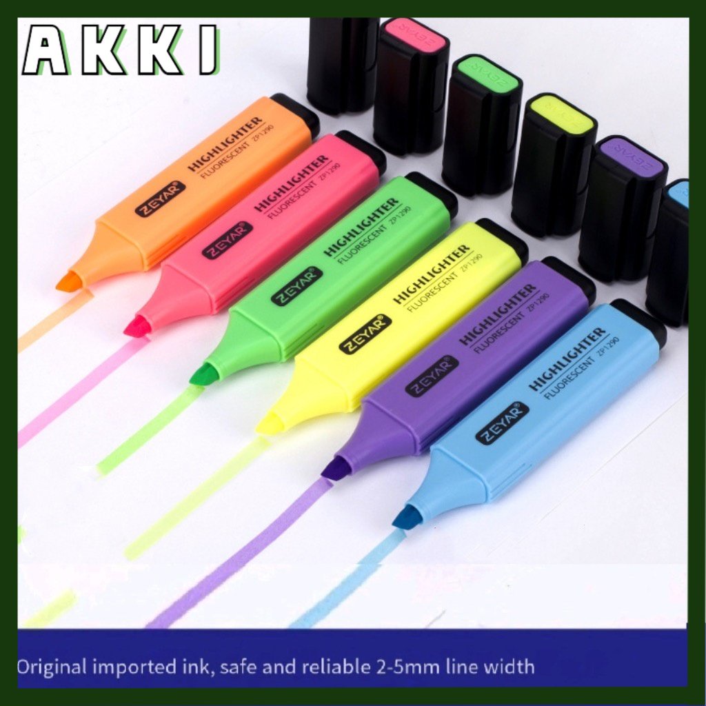 School Office Supply Highlighter Pen/Text Marker 6 Colors Shopee