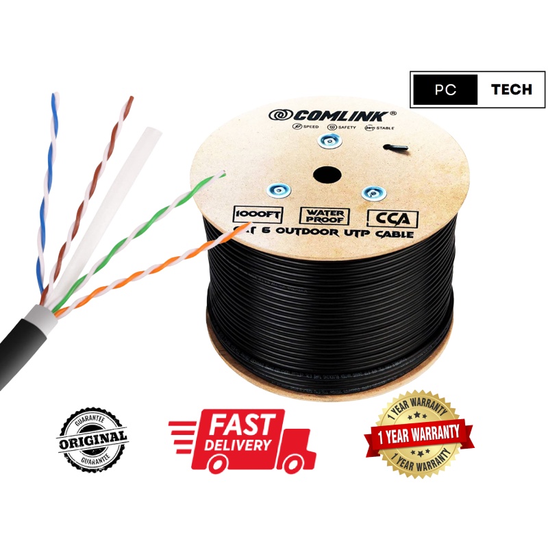 COMLINK CAT6 Outdoor Indoor Cable UTP Lan Cable Waterproof