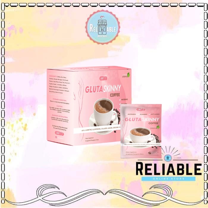 LRC Gluta Skinny Coffee with Lcarnitine Glutahtione Sakura Garcinia cambogia 10 sachetsx 21g