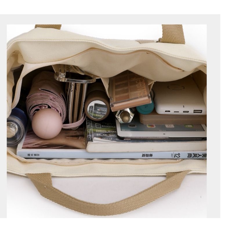 YQY new fashion ladies Canvas casual shoulder tote bag sling bag #2249 - Image 8