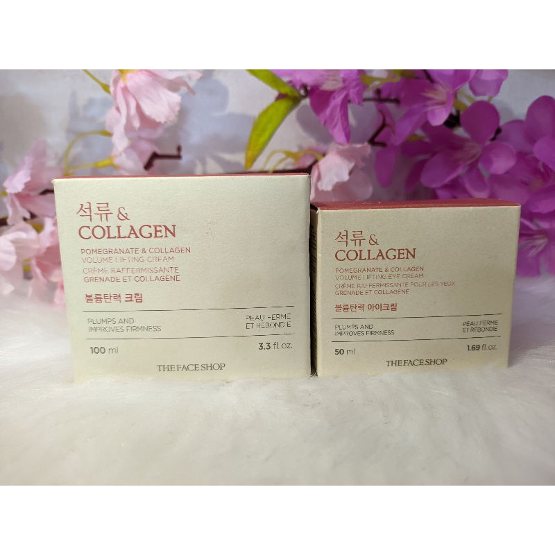 THE FACE SHOP POMEGRANATE & COLLAGEN VOLUME LIFTING CREAM (100ML, 50ML ...