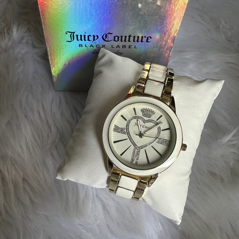 Juicy Couture Black Lable Rose Gold Heart Wrist shops Watch