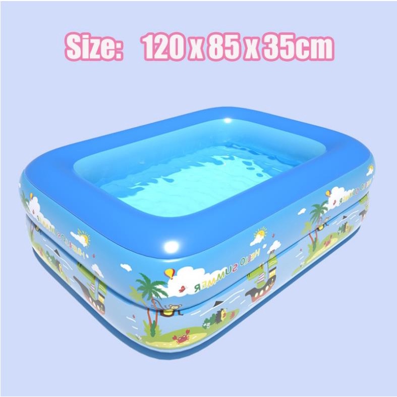 Swimming pool Three-tier inflatable outdoor swimming pool kids electric air pump family swimming - Image 5