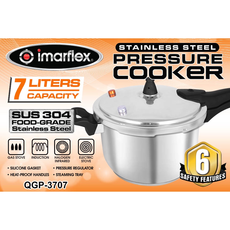 Imarflex Pressure Cooker QGP3707 7L Stainless Shopee Philippines