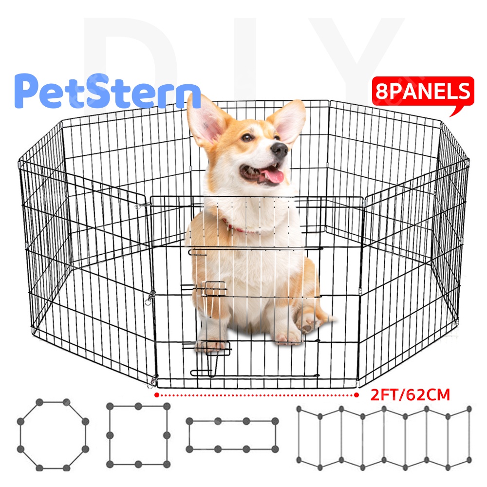 PetStern Playpen For Dogs Foldable Pet Dog Fence Indoor Barrier 2Ft 6/8 Panels Free Deformation DIY #1