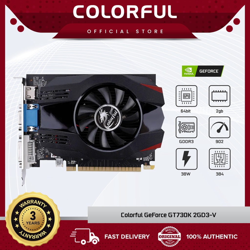 Colorful GeForce GT730K 2GD3-V Graphic Card | Shopee Philippines