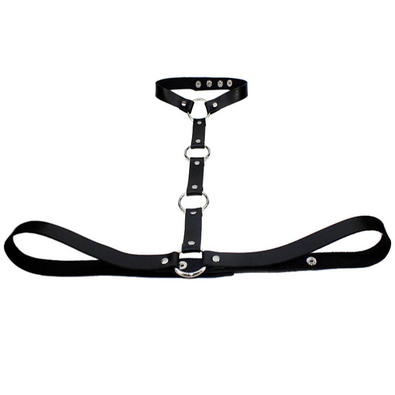 Waa Leather Harness Chest Punk Body Bondage Waist Belt 