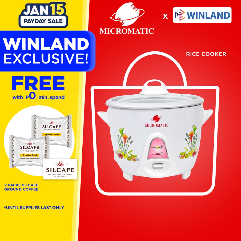 MICROMATIC by Winland Rice Cooker 1.5L 8 Cups Of Rice 620watts Flower