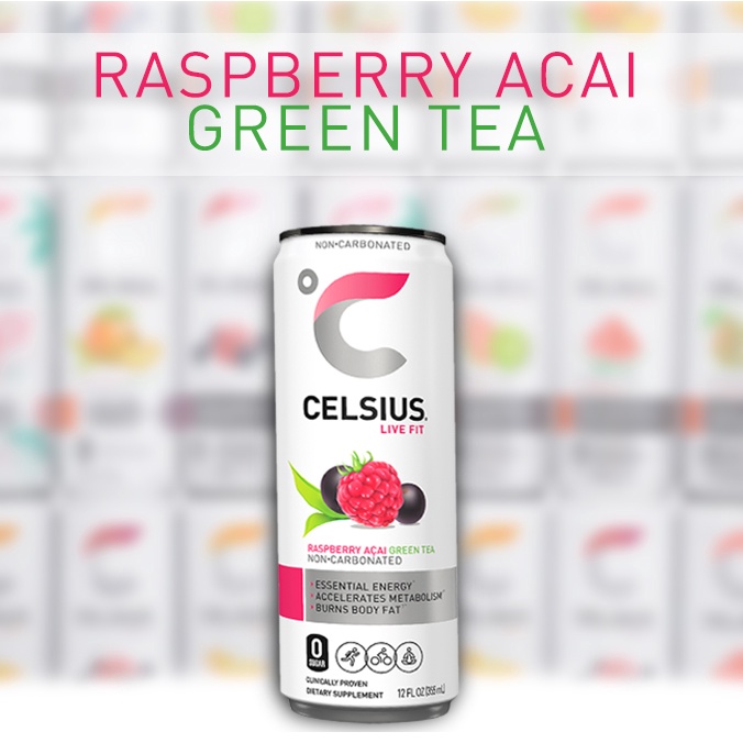 CELSIUS ENERGY DRINK RASPBERRY ACAI GREEN TEA NON CARBONATED 1PC Shopee Philippines