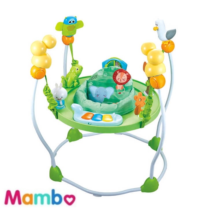 Mambobaby Safari Baby Jumperoo Green Rainforest Walker Bouncer With