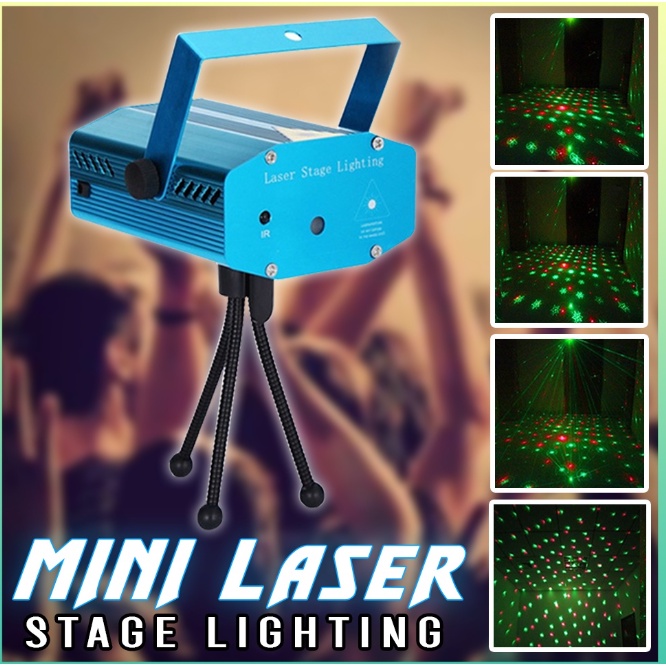 Mini Laser Stage Lighting Holographic Laser Star Projector Disco Light
