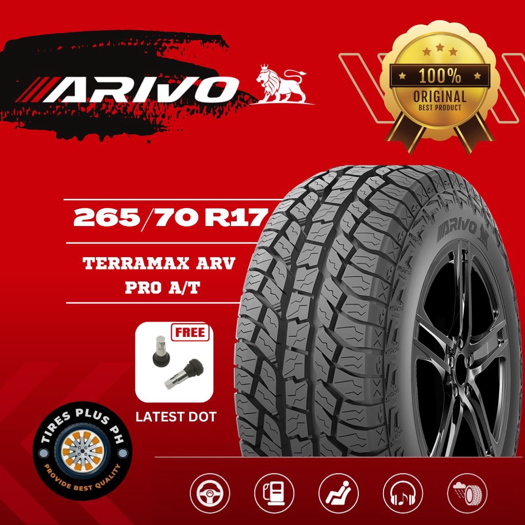 ARIVO TIRE 285/70 R17 TERRAMAX ARV PRO A/T WITH TUBELESS VALVE Shopee
