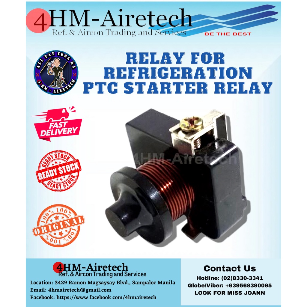4HM Relay for Refrigerator/Refrigeration PTC Starter Relay Shopee