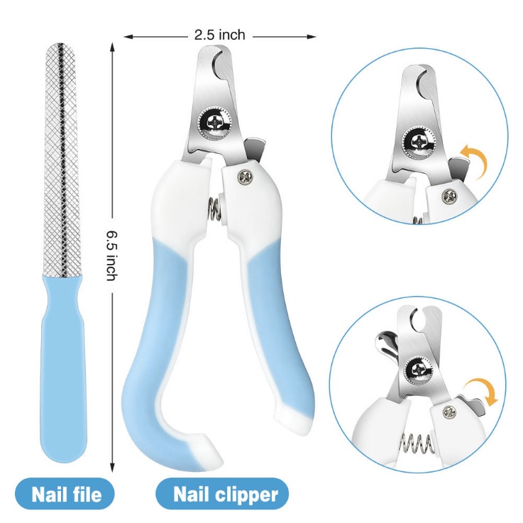 Pet Nail Clipper Nail Cutter STAINLESS NAIL CLIPPER W/ NAIL FILE TOOL FOR DOGS&CATS