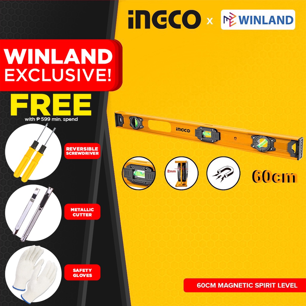 INGCO by Winland Spirit Level Bar with 60cm HSL28060