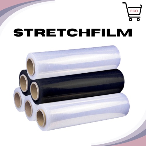 Stretch Film 500m x 500MM [20"] Black/Clear stretch film Jack Wrap