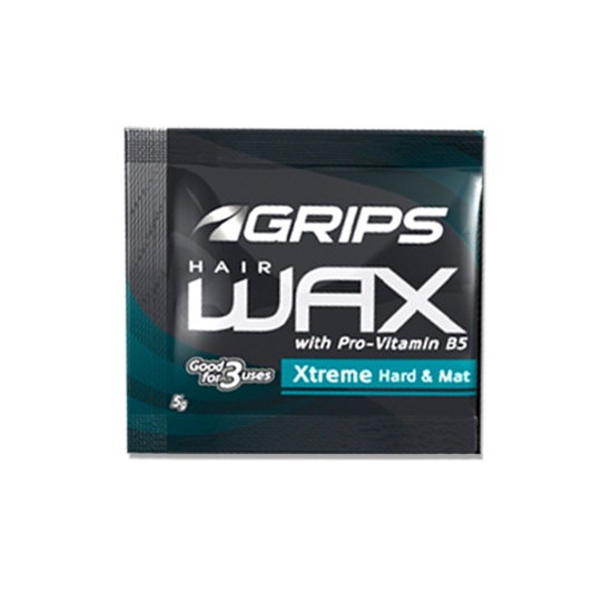 Grips Wax Extreme Hard & Mat 12 sachets & 2 sachets Grips Hair Wax
