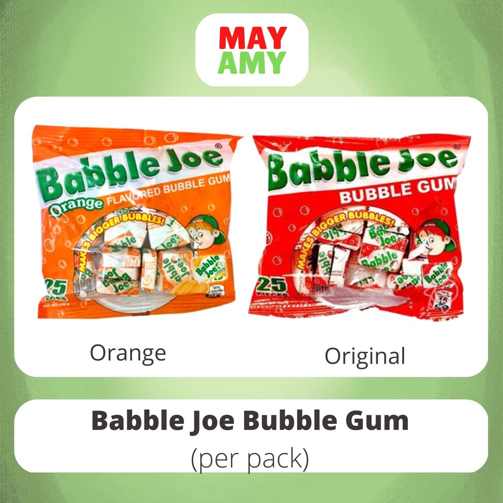 Babble Joe Bubble Gum 25pcs (Original & Orange flavor) Shopee Philippines