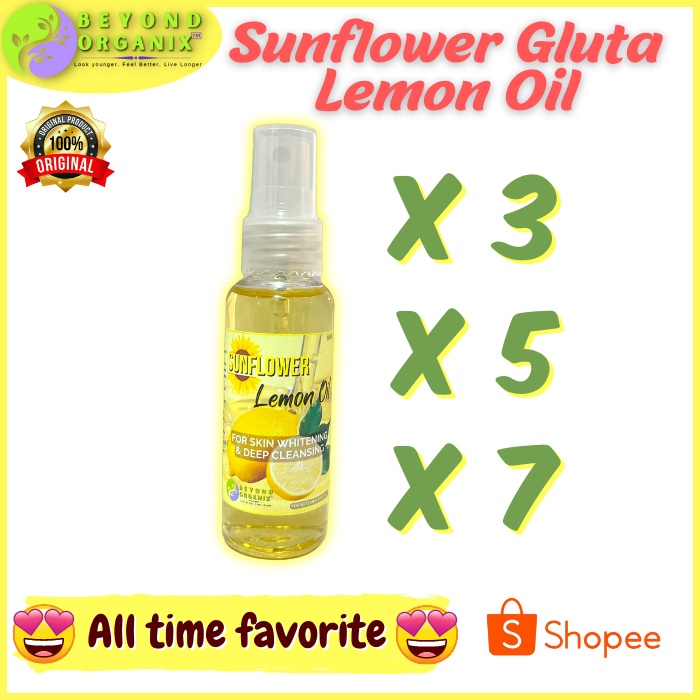 Sunflower Gluta Lemon Oil SETS (Pimple, stretch mark care, inguinal & armpit lightener, dark
