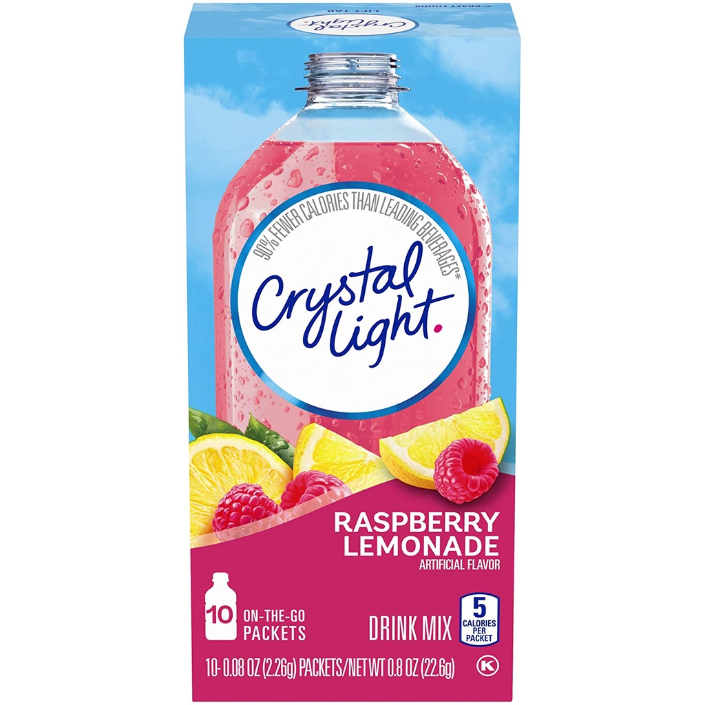 Crystal Light Sugar Free Powdered Juice Drink Raspberry Lemonade