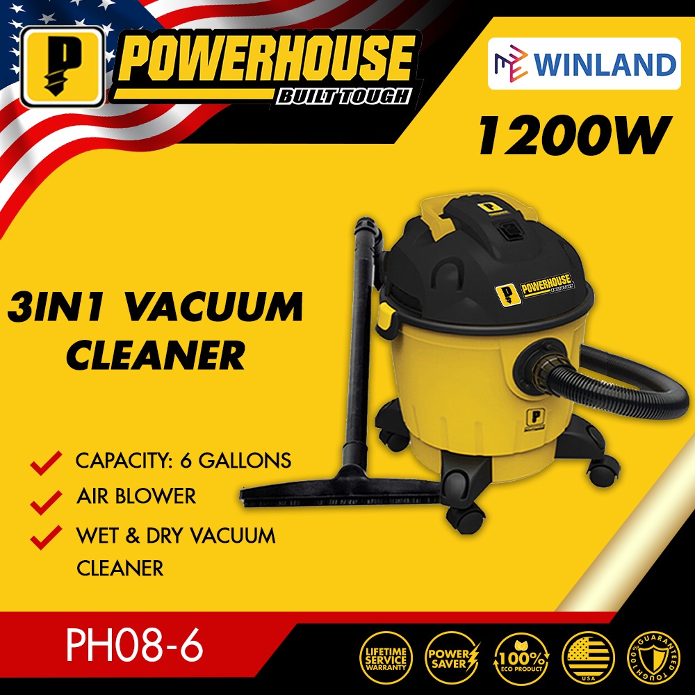 POWERHOUSE by Winland 3in1 Wet & Dry Vacuum Cleaner & Air Blower 1200W