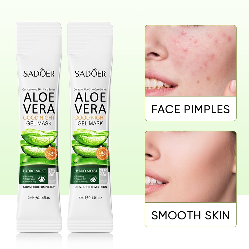 SADOER Aloe Vera Face Mask Soothing Moisturizing Aloevera Sleeping Gel Mask Skin Care Night