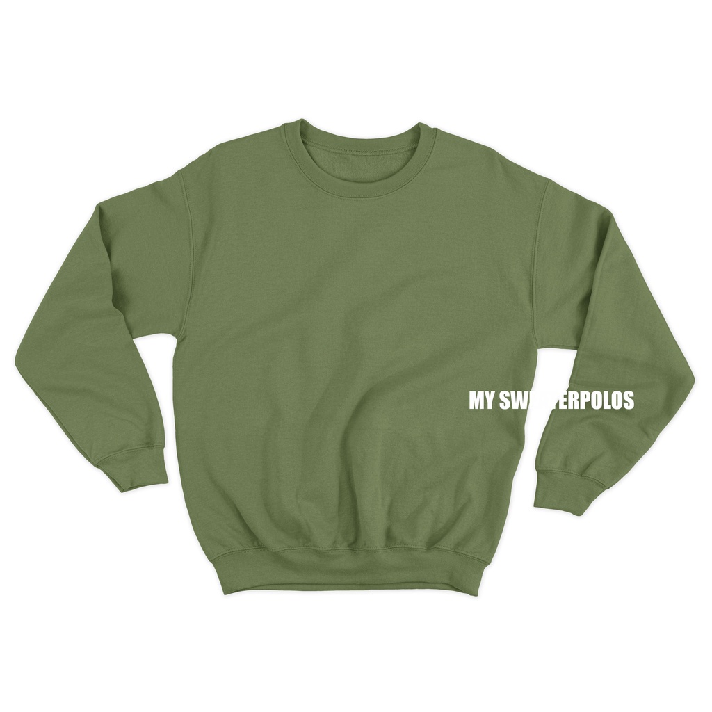 HIJAU My - Basic Army Green Plain Sweater | Shopee Philippines