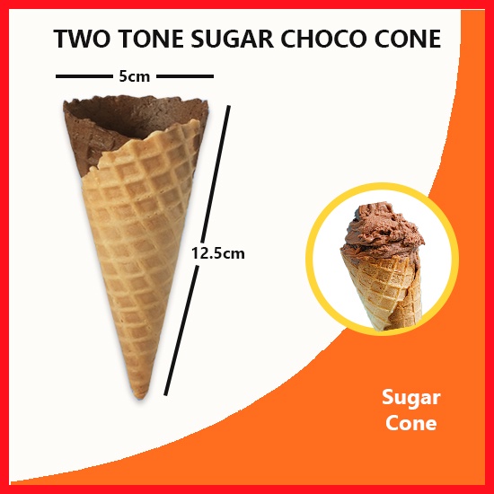 Two Tone Choco Cone, Ice Cream Cone, Sugar Sweet Cone Shopee Philippines