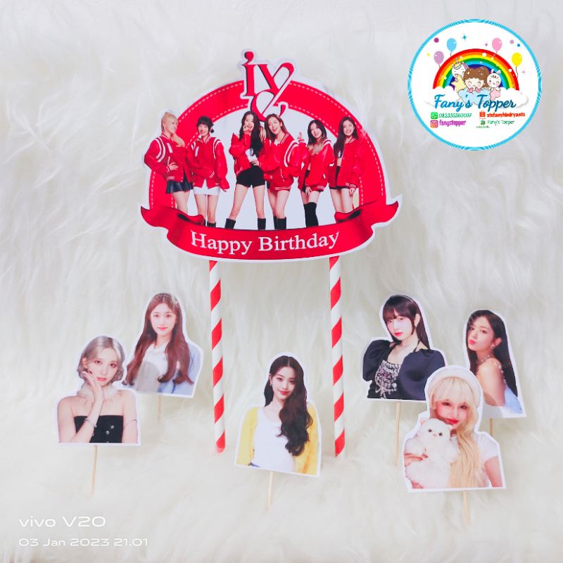 Topper Ive topper Kpop topper Girl Band topper birthday topper happy ...