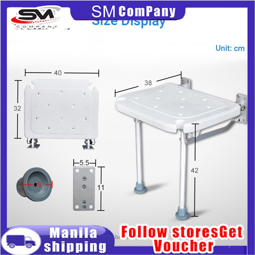 Bathroom Folding Stool Elderly Shower Elderly Safe Wall Chair Disabled ...