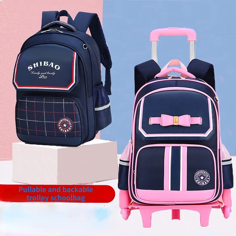 Rolling Backpack for Girls Trolley School Bags Cute Roller Backpack
