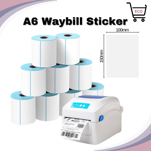 Shopee Express Waybill Sticker Mmx Mm A Size Roll Pcs Roll Blue Back Shipping Sticker